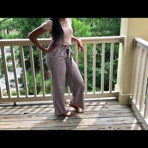 High waist, wide leg pants